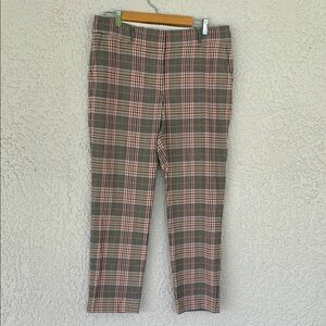 Loft slim cut plaid trousers size 12